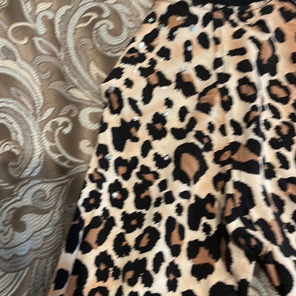 Girls Justice jacket unlined leopard print size 16 - Picture 6 of 8